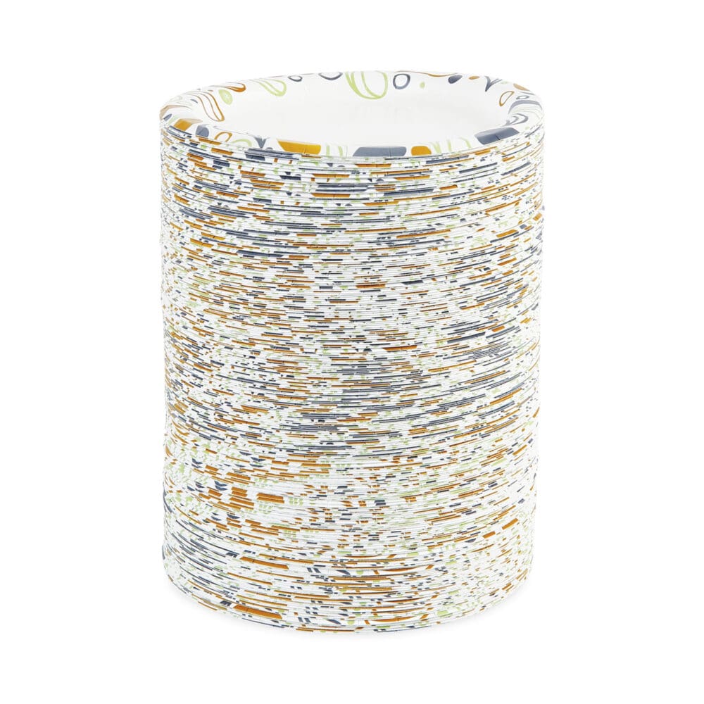 Deerfield Printed Paper Plates, 6" Dia, Coated/Soak Proof, Multicolor, 250/Pack, 4 Packs/Carton - Image 7