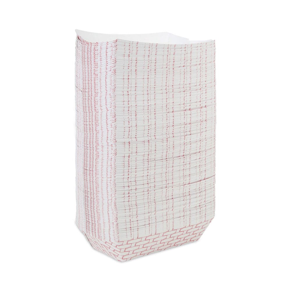 Paper Food Baskets, 5 lb Capacity, Red/White, 500/Carton - Image 6