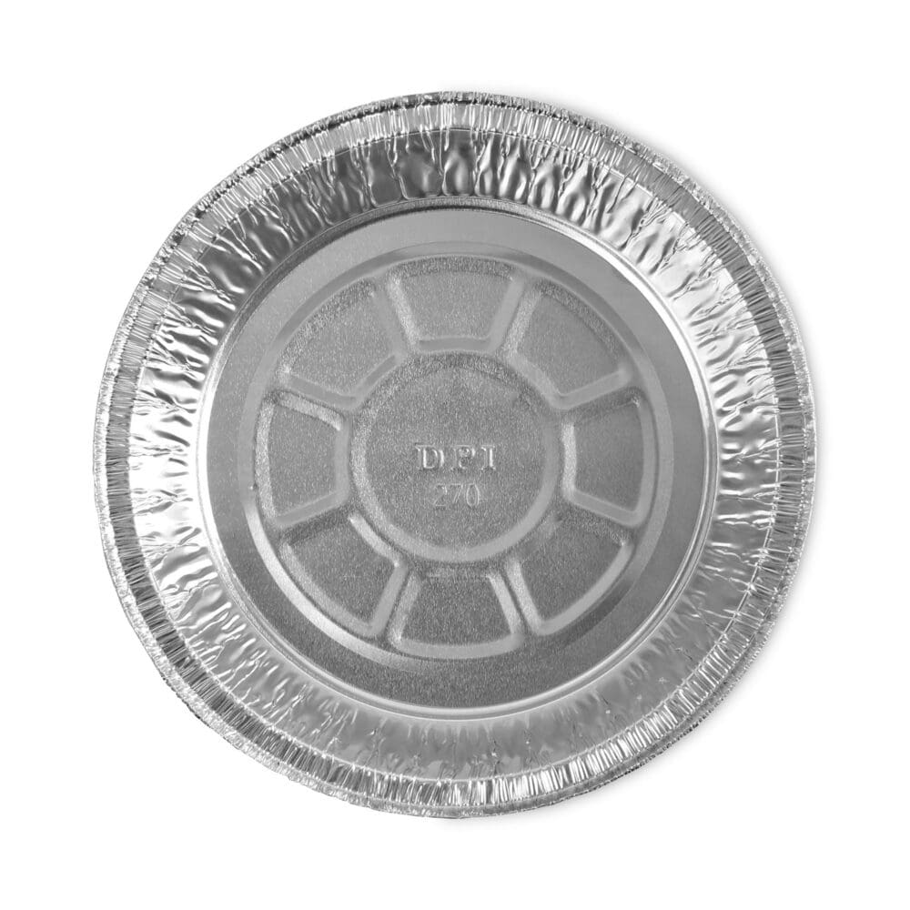 Round Aluminum To-Go Containers, 24 oz, 7" Diameter x 1.47"h, Silver, 500/Carton - Image 8
