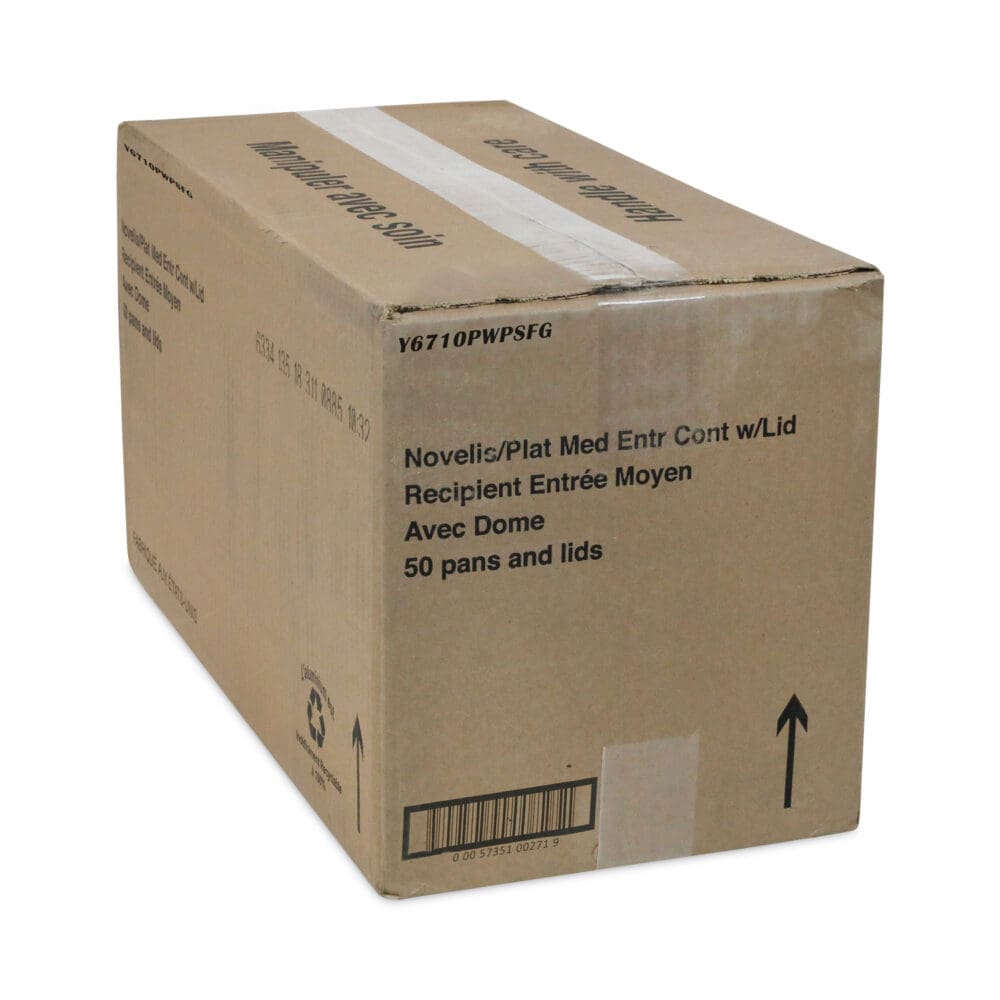 Classic Carry-Out Container, 46 oz, 9.75 x 7.75 x 1.75, Silver, Aluminum, 50/Carton - Image 4