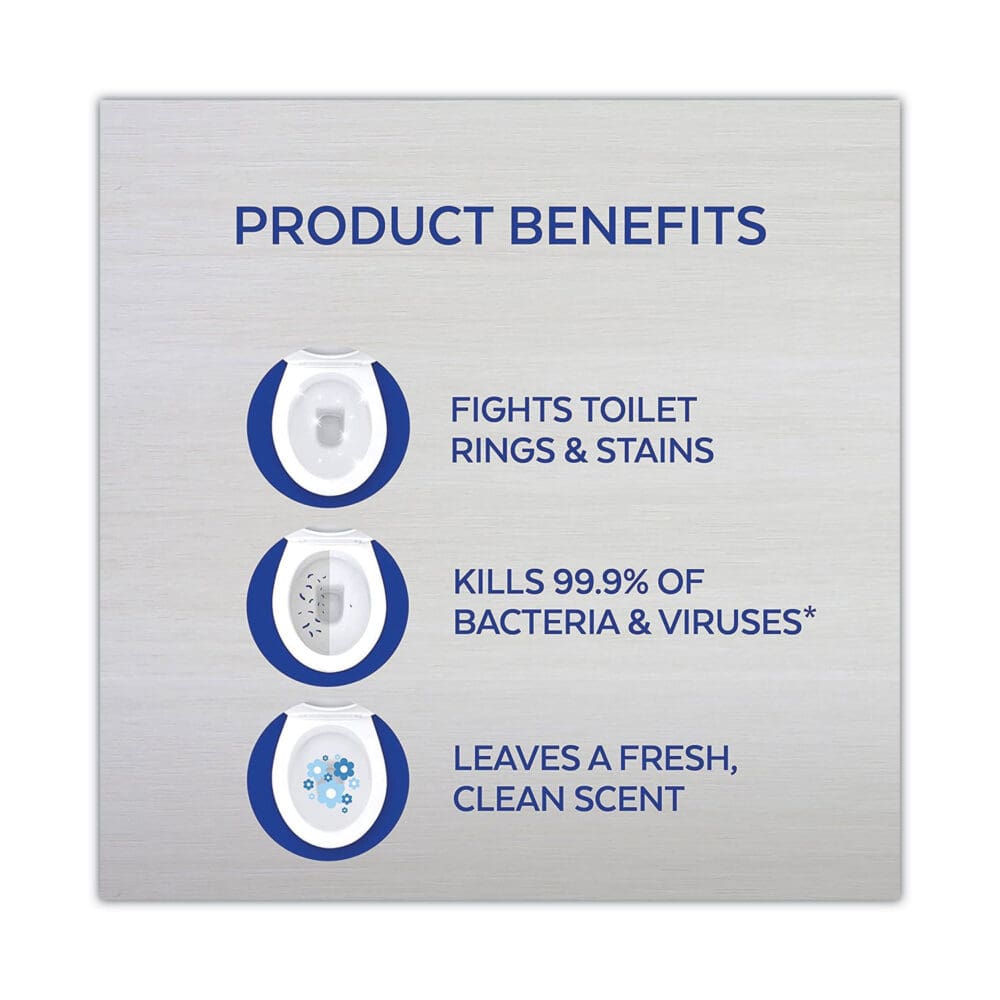 Disinfectant Toilet Bowl Cleaner with Bleach, 24 oz, 8/Carton - Image 2