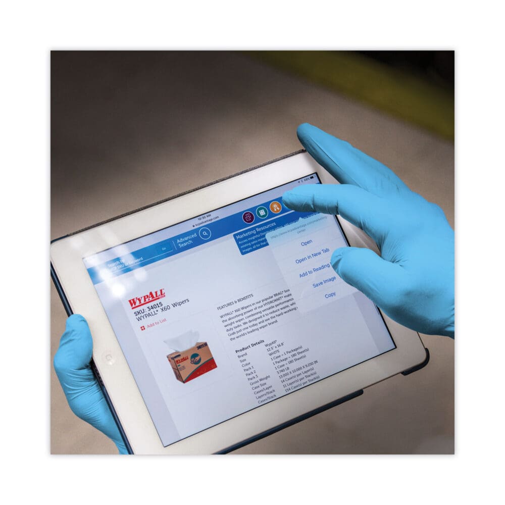 G10 Comfort Plus Blue Nitrile Gloves. Light Blue, X-Large, 100/Box - Image 8