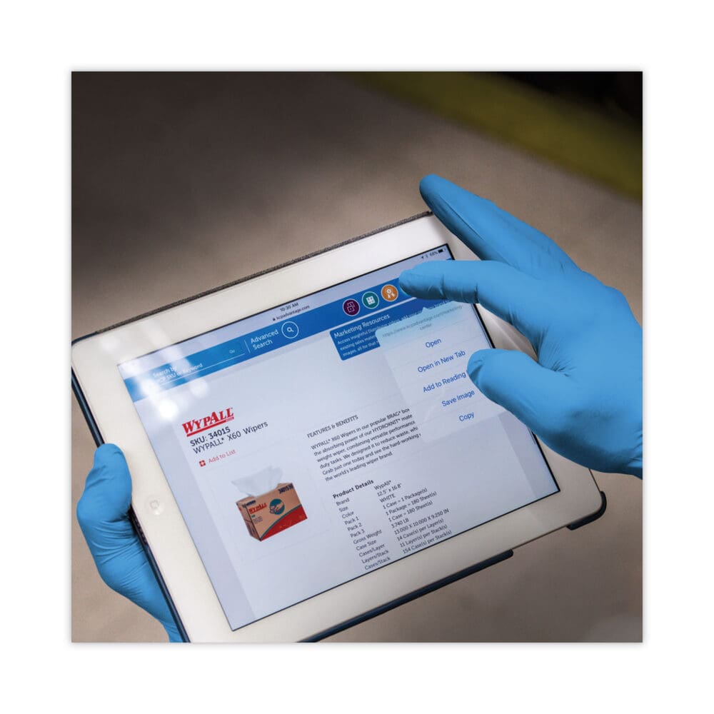G10 2PRO Nitrile Gloves, Blue, Medium, 100/Box - Image 7