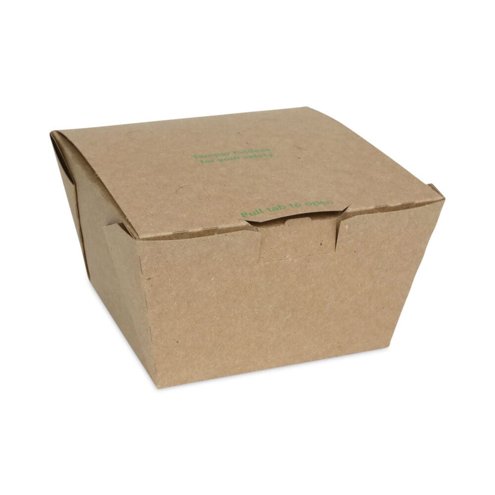 EarthChoice Tamper Evident OneBox Paper Box, 4.5 x 4.5 x 3.25, Kraft, 200/Carton - Image 3
