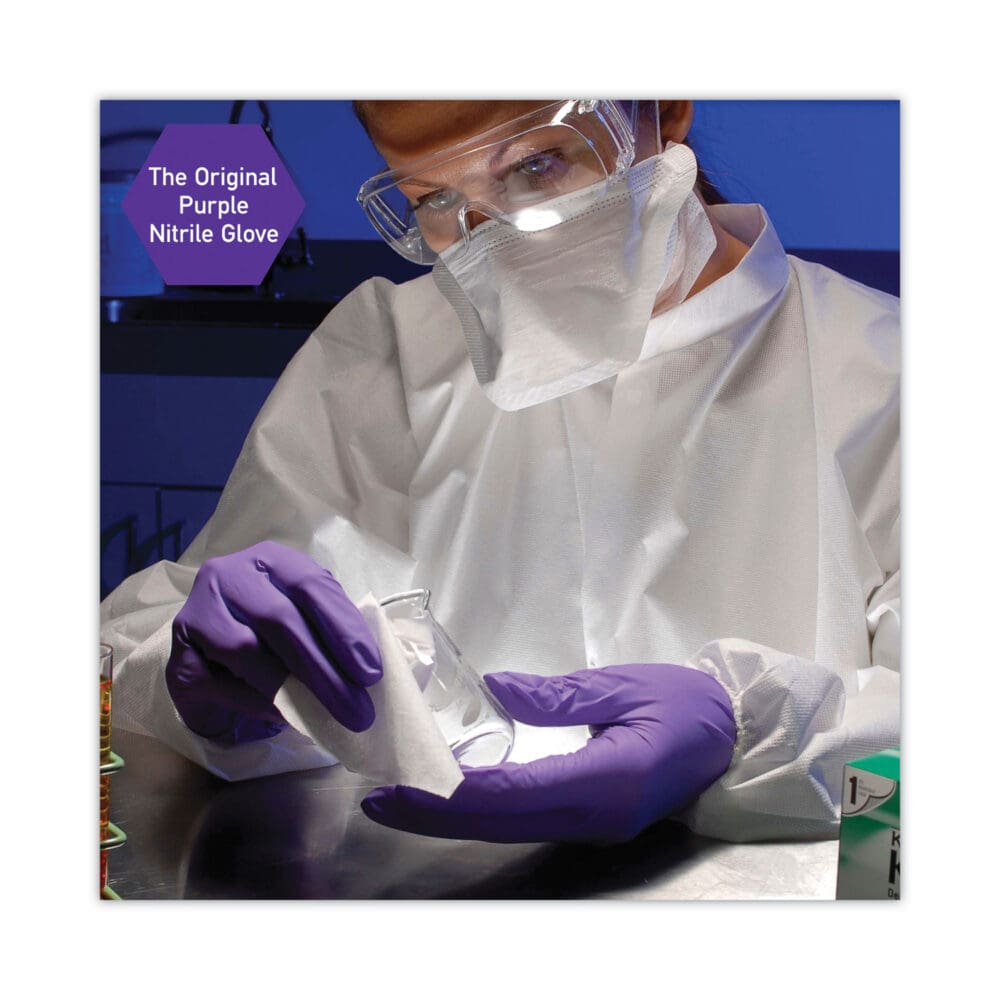 PURPLE NITRILE Exam Gloves, 242 mm Length, Medium, Purple, 100/Box - Image 5