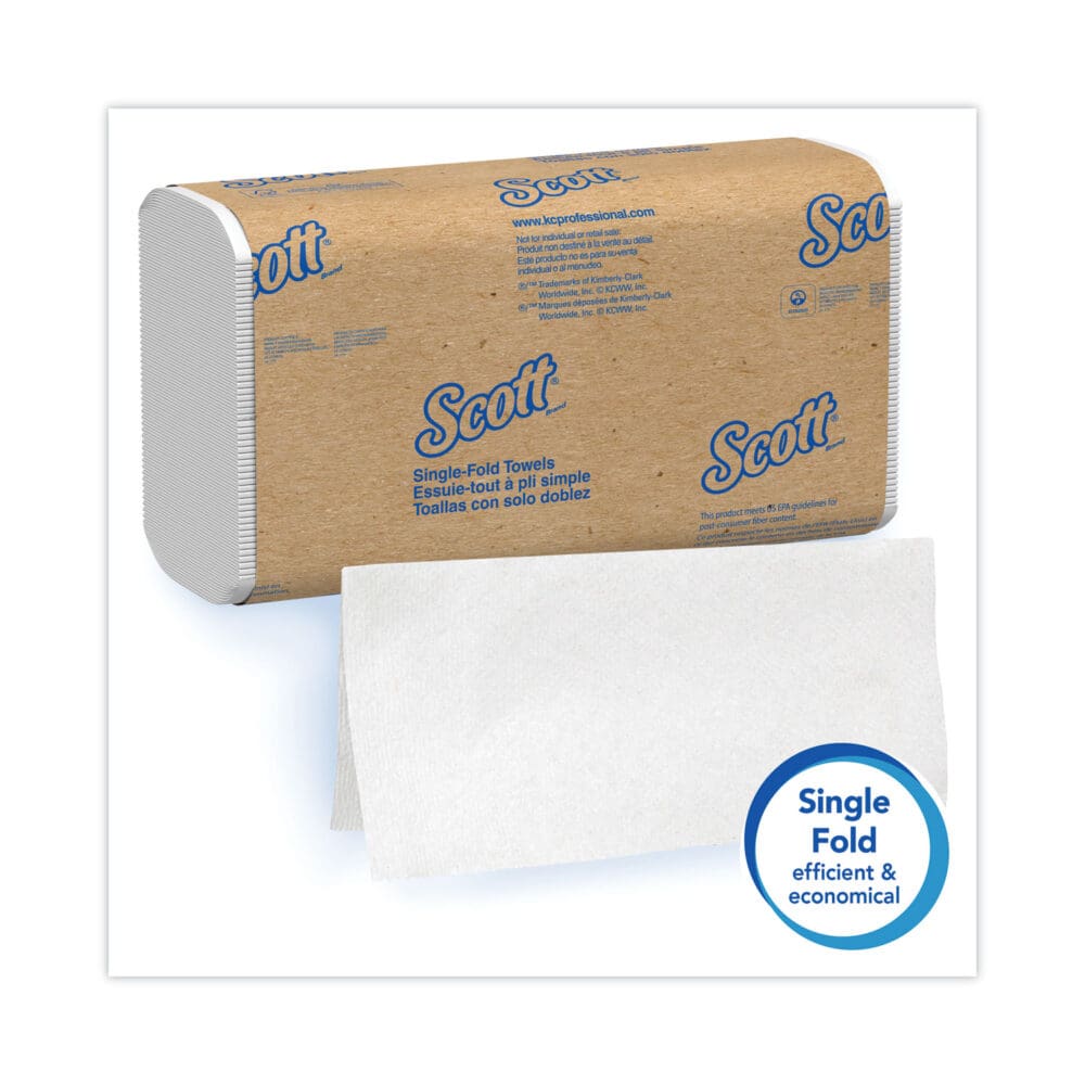 Essential Single-Fold Towels, Absorbency Pockets, 9.3 x 10.5, 250/Pack, 16 Packs/Carton - Image 3