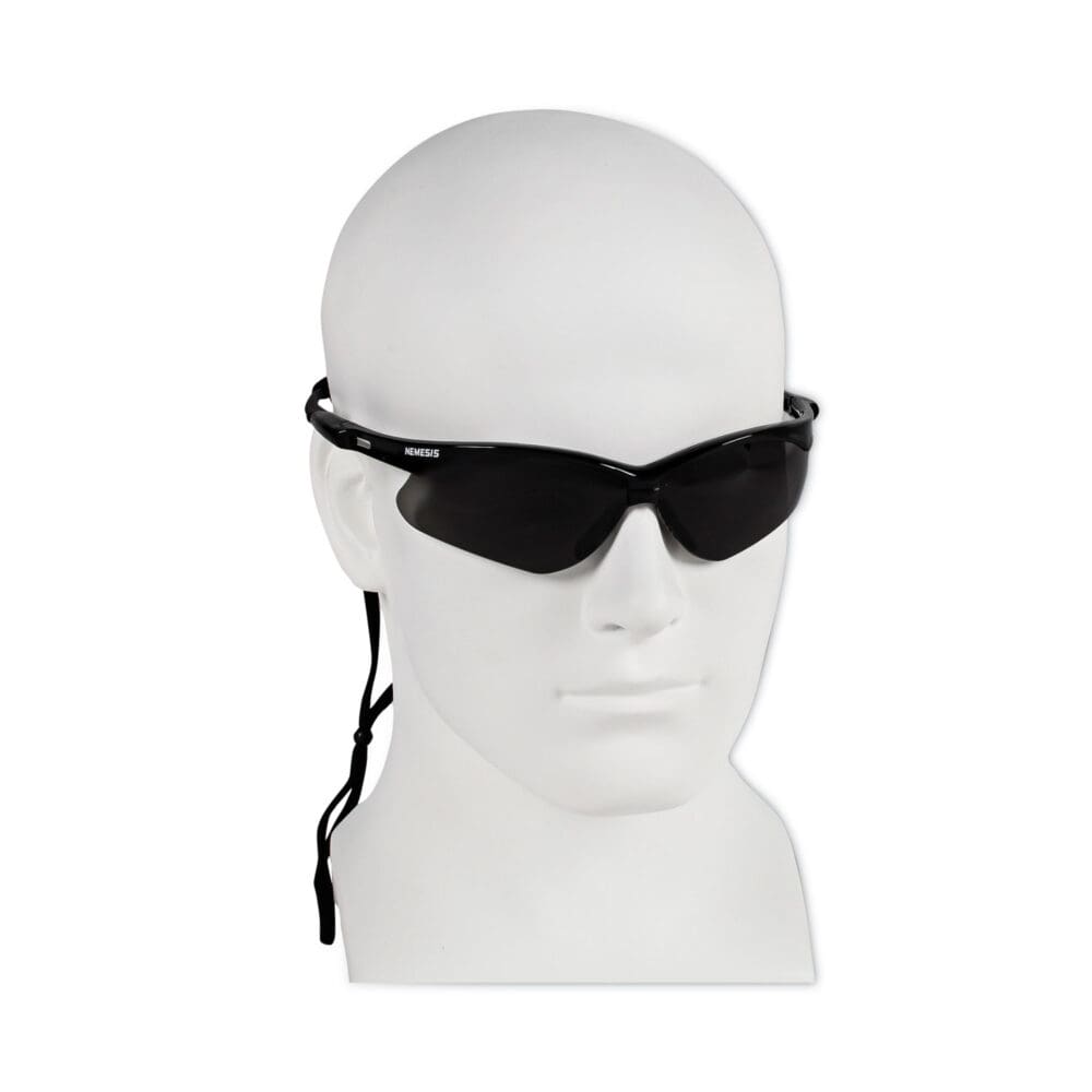 V30 Nemesis Safety Glasses, Black Frame, Smoke Anti-Fog Lens - Image 4