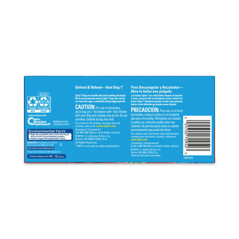 Seal Top Bags, 1 qt, 7.44" x 7", Clear, 80/Box - Image 4