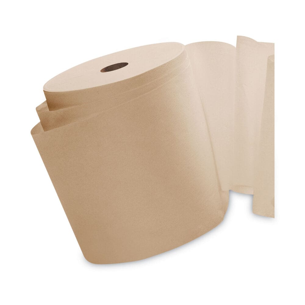 Essential Hard Roll Towels for Business, 1-Ply, 8" x 800 ft, 1.5" Core, Natural, 12 Rolls/Carton - Image 4