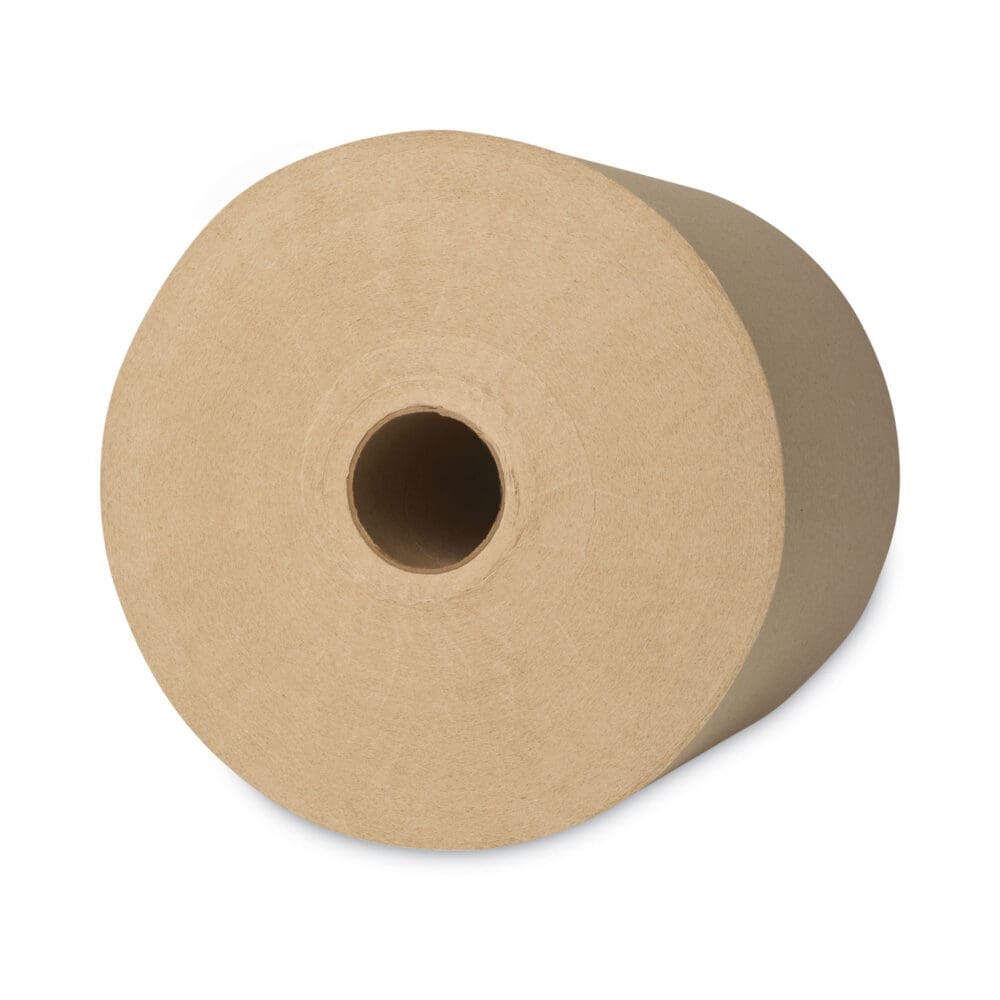 Essential Hard Roll Towels for Business, 1-Ply, 8" x 800 ft, 1.5" Core, Natural, 12 Rolls/Carton - Image 2