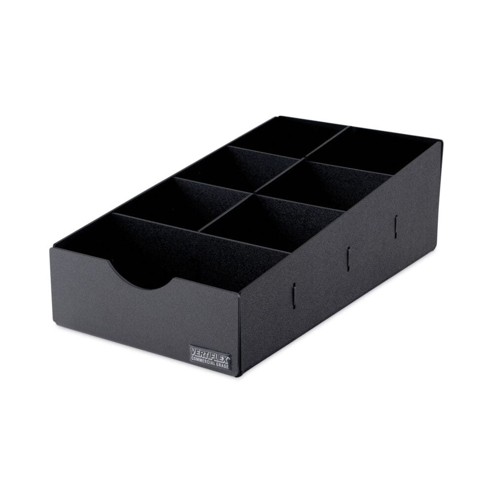 Condiment Caddy, 7 Compartments, 8.75 x 16 x 5.25, Black - Image 7