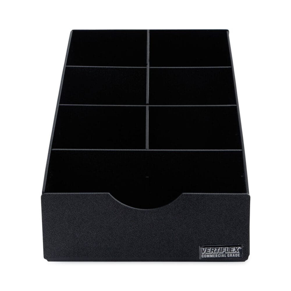 Condiment Caddy, 7 Compartments, 8.75 x 16 x 5.25, Black - Image 2