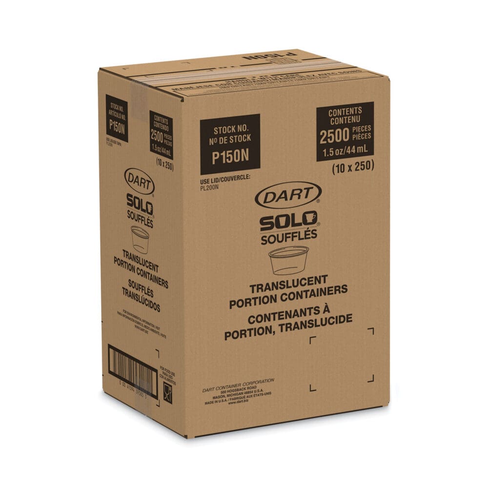 Polystyrene Portion Cups, 1.5 oz, Translucent, 2,500/Carton - Image 4