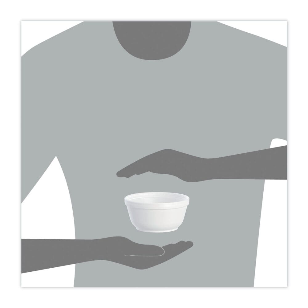 Insulated Foam Bowls, 12 oz, White, 50/Pack, 20 Packs/Carton - Image 5