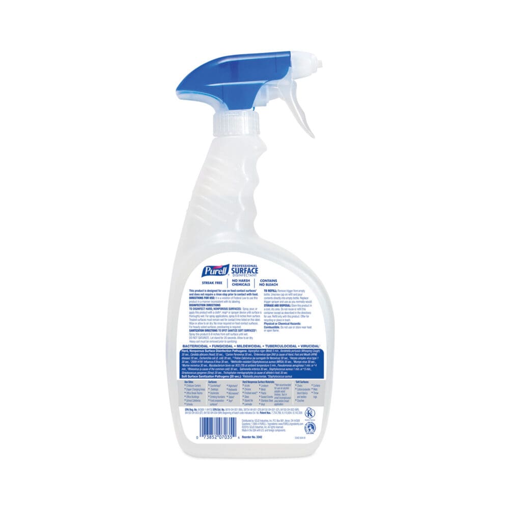 Professional Surface Disinfectant, Fresh Citrus, 32 oz Spray Bottle, 6/Carton - Image 6