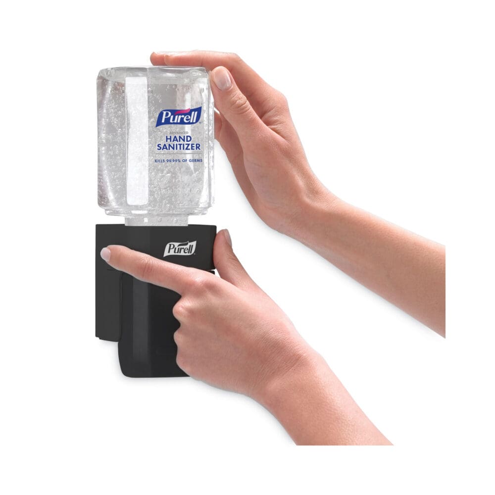 ES1 Hand Sanitizer Dispenser Starter Kit, 450 mL, 3.12 x 5.88 x 5.81, Graphite, 6/Carton - Image 4