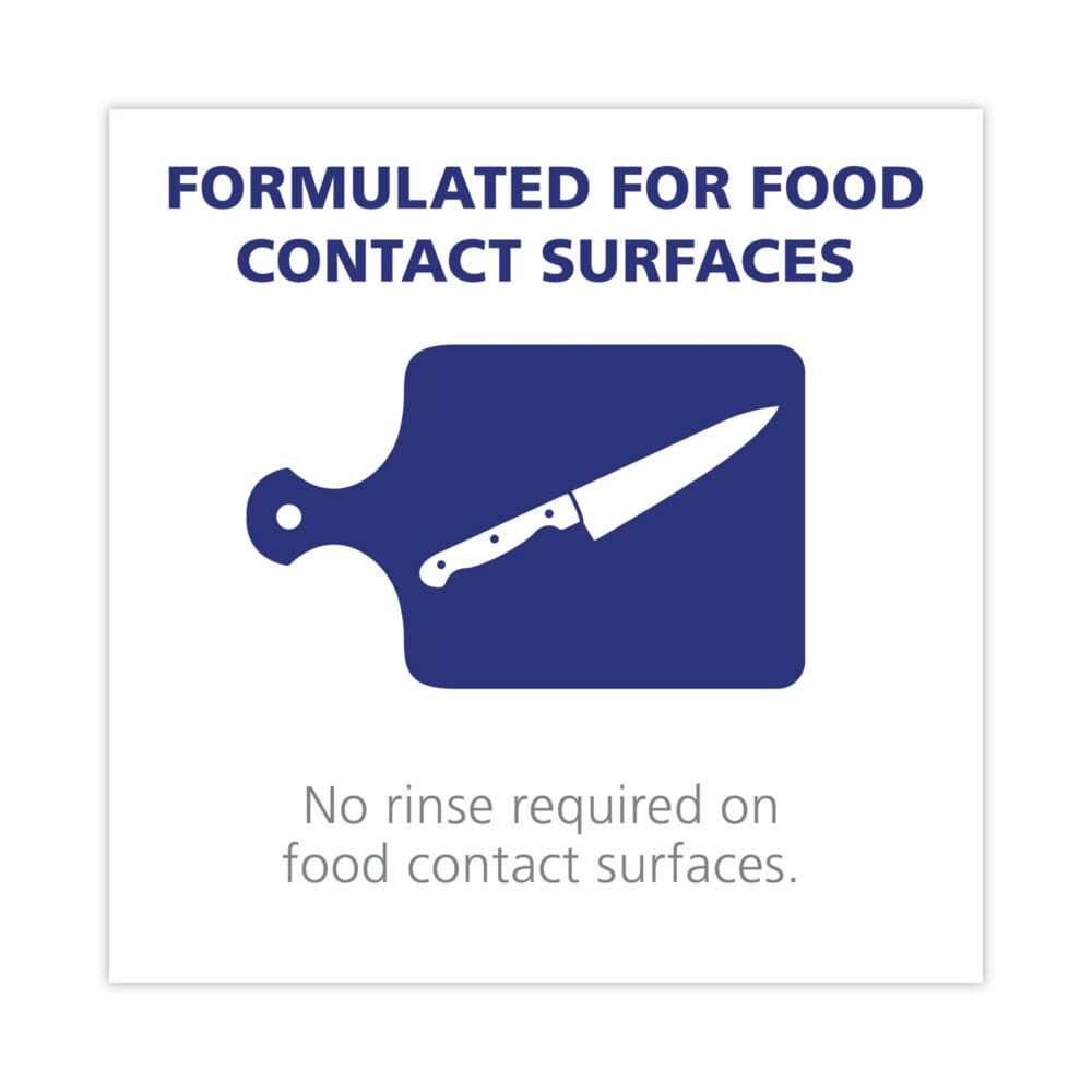 Foodservice Surface Sanitizer, Fragrance Free, 32 oz Capped Bottle with Spray Trigger Included in Carton, 6/Carton - Image 5