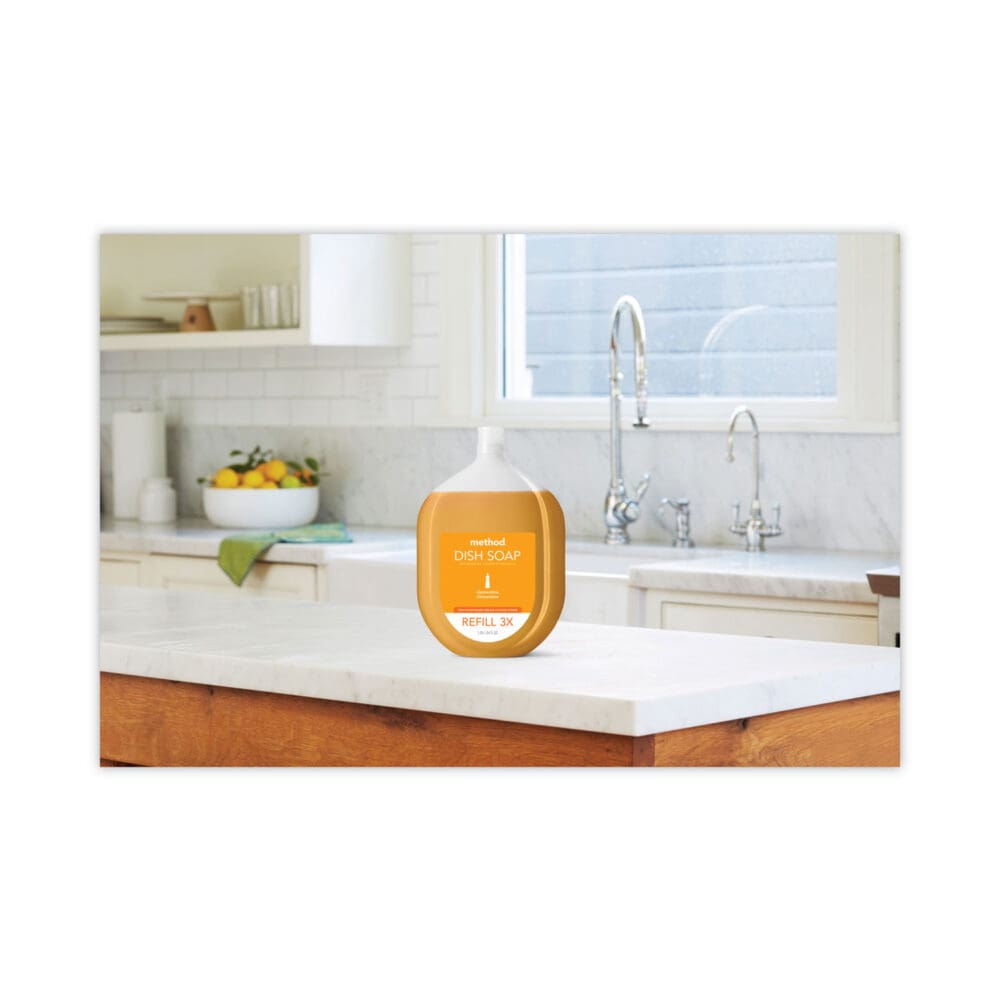 Dish Soap Refill Tub, Clementine Scent, 54 oz Tub, 4/Carton - Image 2