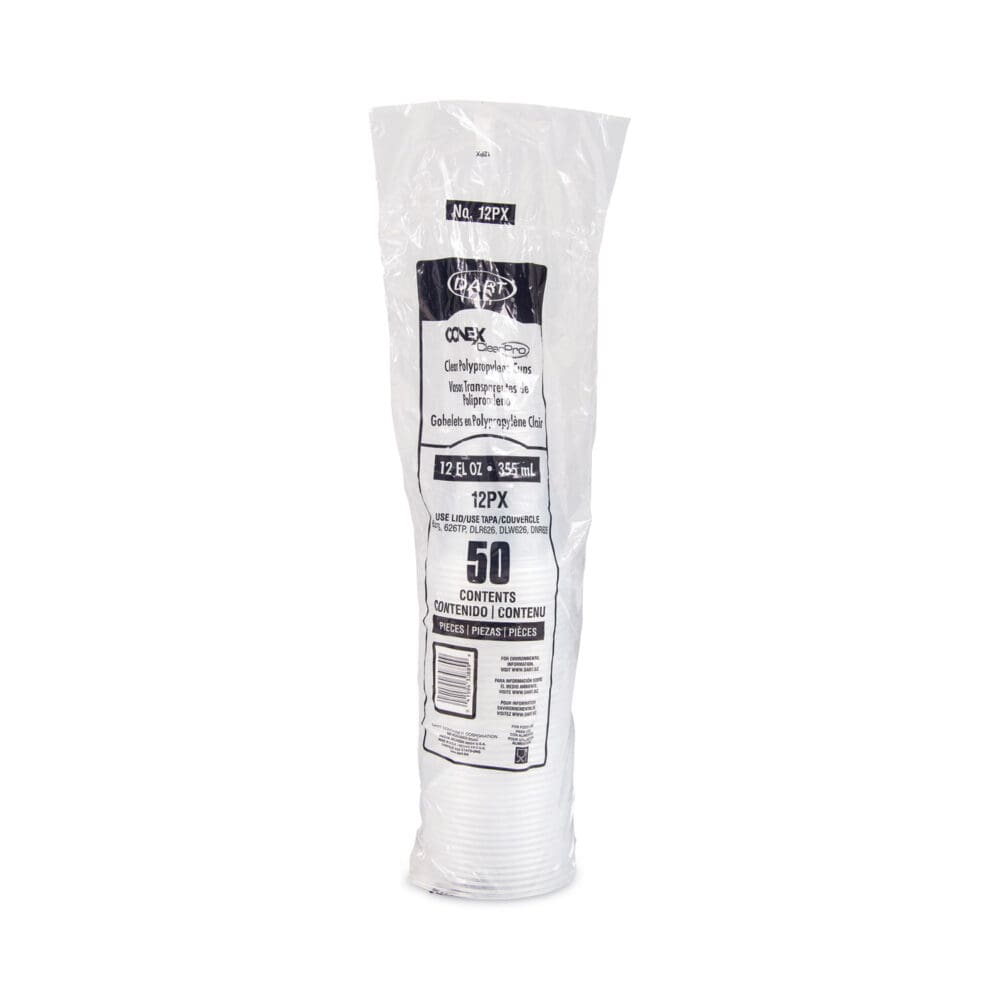 Conex ClearPro Plastic Cold Cups, 12 oz, Clear, 50/Sleeve, 20 Sleeves/Carton - Image 2