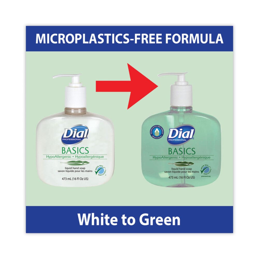 Basics MP Free Liquid Hand Soap, Unscented, 16 oz Pump Bottle, 12/Carton - Image 7