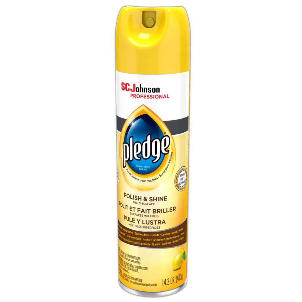 Furniture Polish, Lemon, 14.2 oz Aerosol Spray, 6/Carton - Image 3