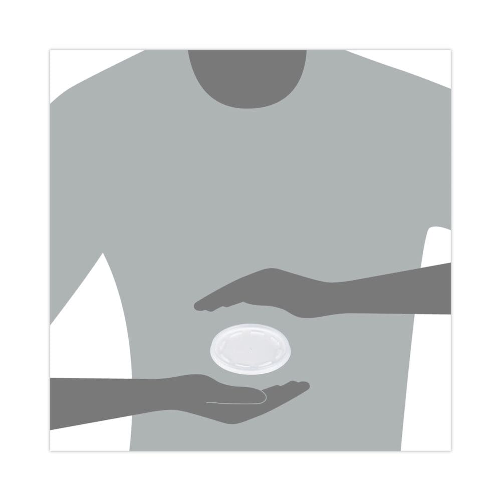 Plastic Lids, Fits 12 oz to 24 oz Foam Cups, Vented, Translucent, 100/Pack, 10 Packs/Carton - Image 4