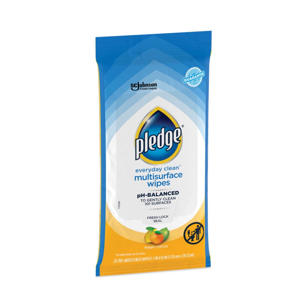 Multi-Surface Cleaner Wet Wipes, Cloth, 7 x 10, Fresh Citrus, White, 25 Wipes - Image 2