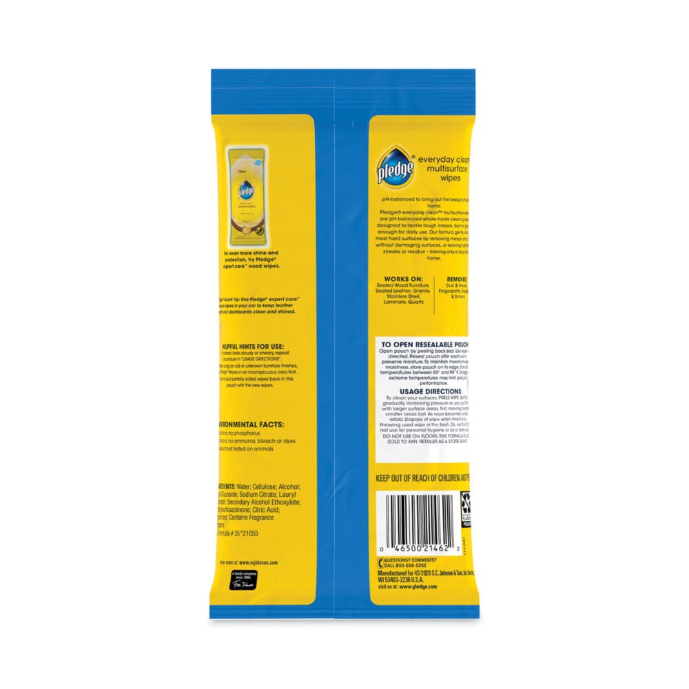 Multi-Surface Cleaner Wet Wipes, Cloth, 7 x 10, Fresh Citrus, White, 25/Pack, 12 Packs/Carton - Image 3