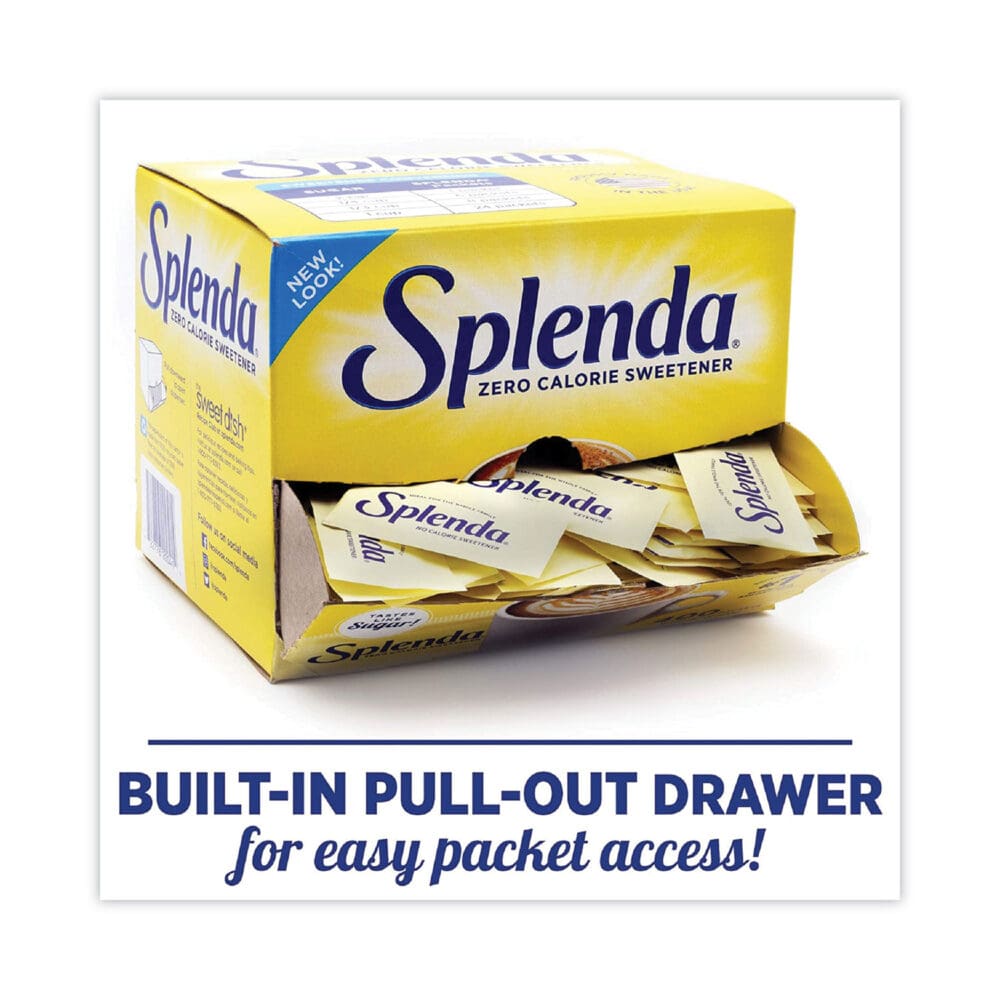 No Calorie Sweetener Packets, 0.035 oz Packets, 400/Box, 6 Boxes/Carton - Image 2