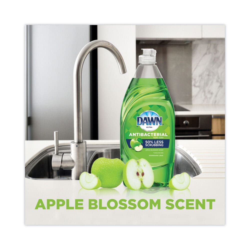Ultra Antibacterial Dishwashing Liquid, Apple Blossom Scent, 38 oz Bottle - Image 6