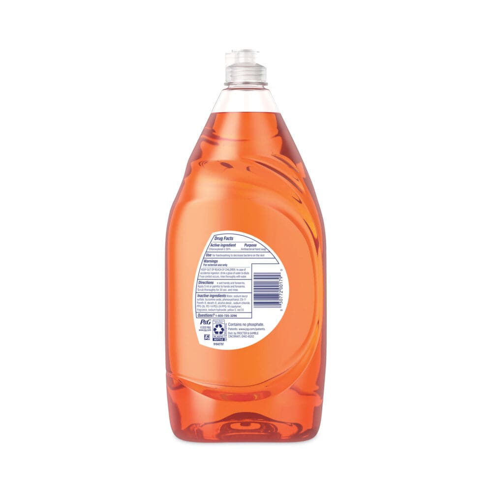 Ultra Antibacterial Dishwashing Liquid, Orange Scent, 38 oz Bottle, 8/Carton - Image 8