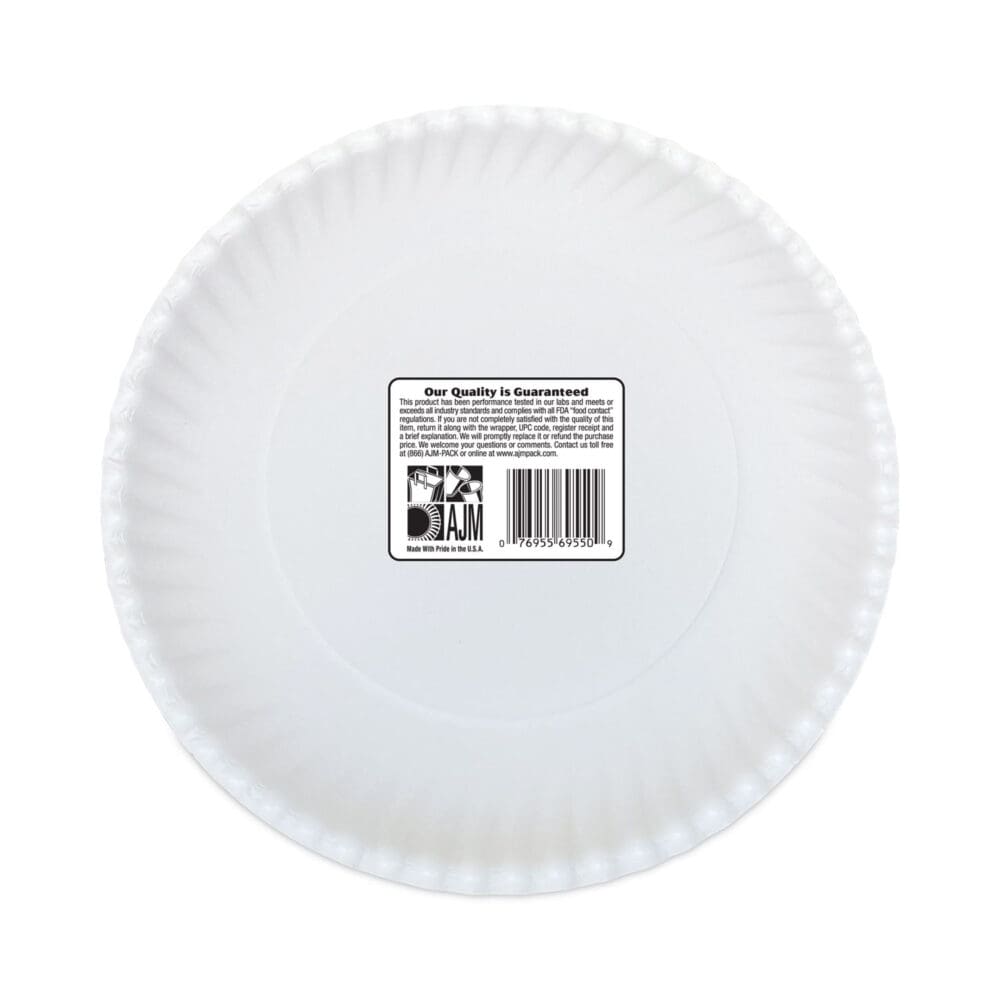 Gold Label Coated Paper Plates, 9" dia, White, 120/Pack, 8 Packs/Carton - Image 4
