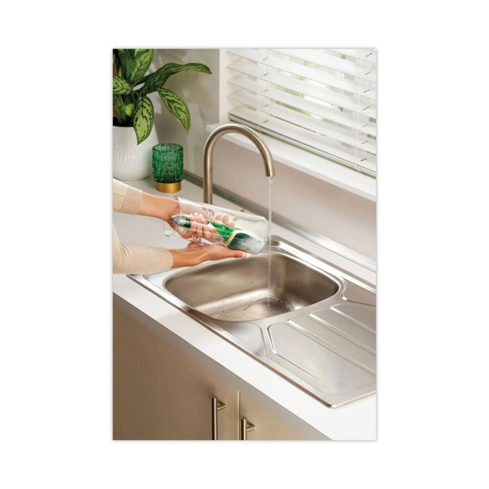 Soap-Dispensing Dishwand Sponge Refills, 2.9 x 2.2, Green, 2/Pack - Image 13