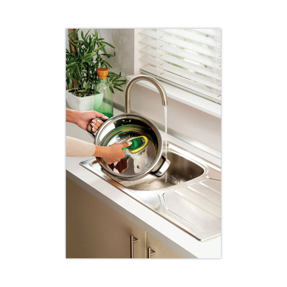 Soap-Dispensing Dishwand Sponge Refills, 2.9 x 2.2, Green, 2/Pack - Image 14