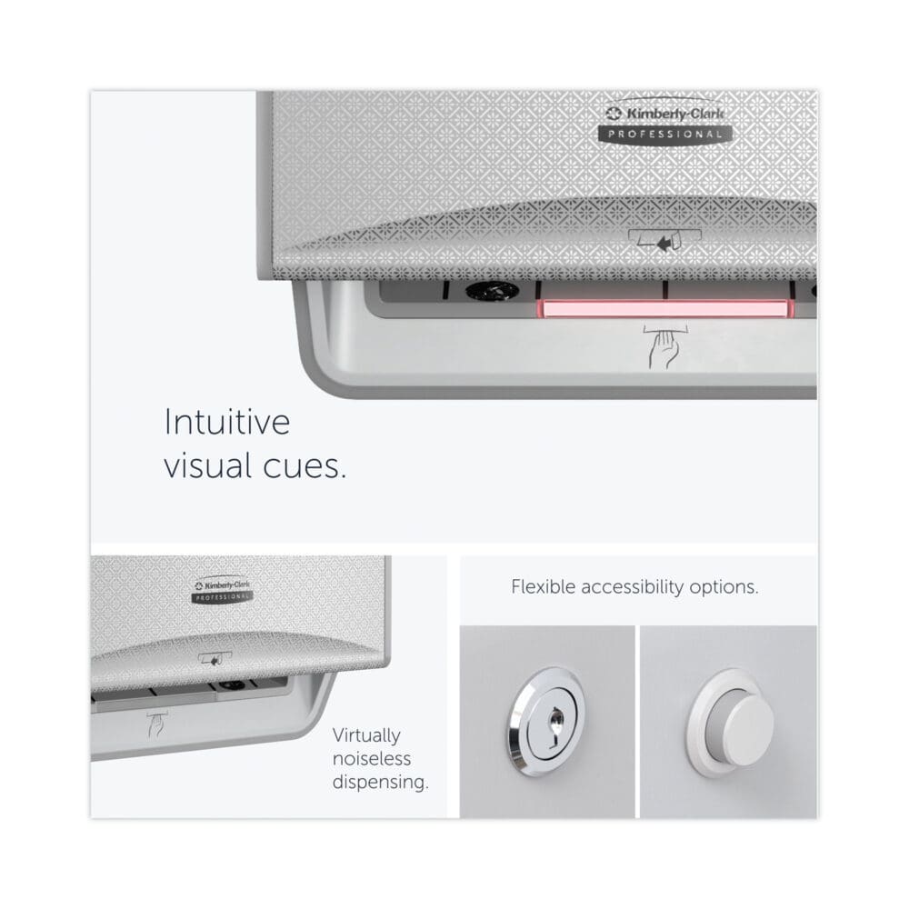 ICON Automatic Roll Towel Dispenser, 20.12 x 16.37 x 13.5, Silver Mosaic - Image 2