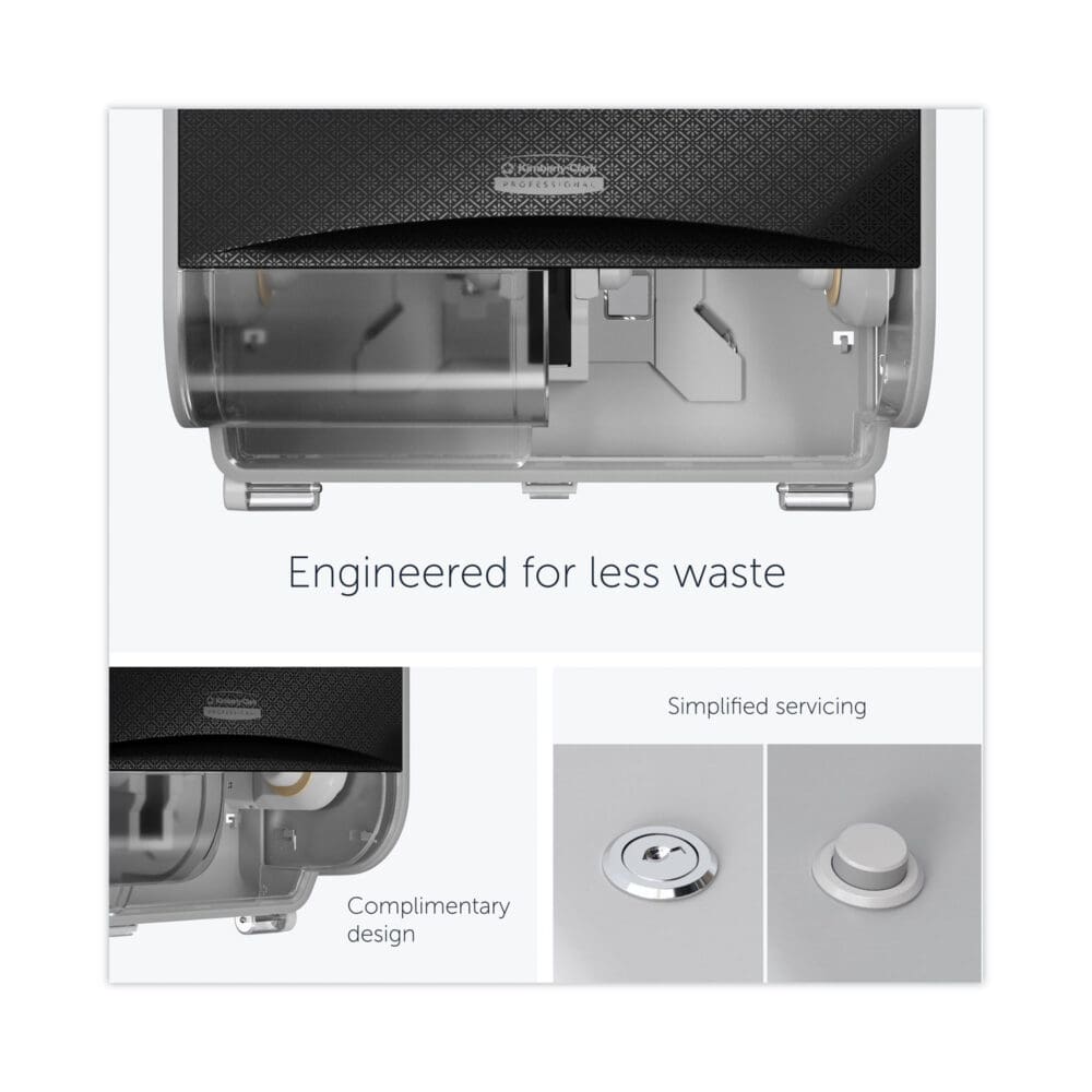 ICON Coreless Standard Roll Toilet Paper Dispenser, 8.43 x 13 x 7.25, Black Mosaic - Image 9