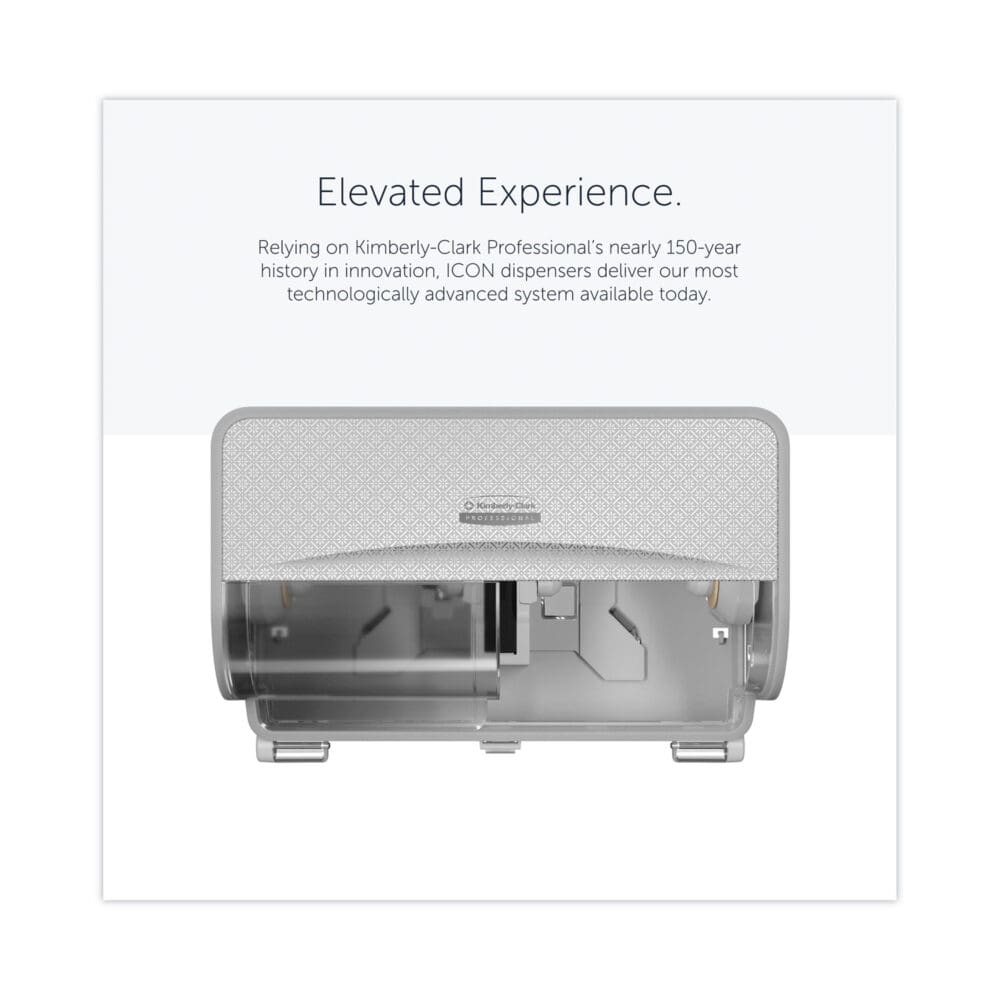 ICON Coreless Standard Roll Toilet Paper Dispenser, 8.43 x 13 x 7.25, White Mosaic - Image 3
