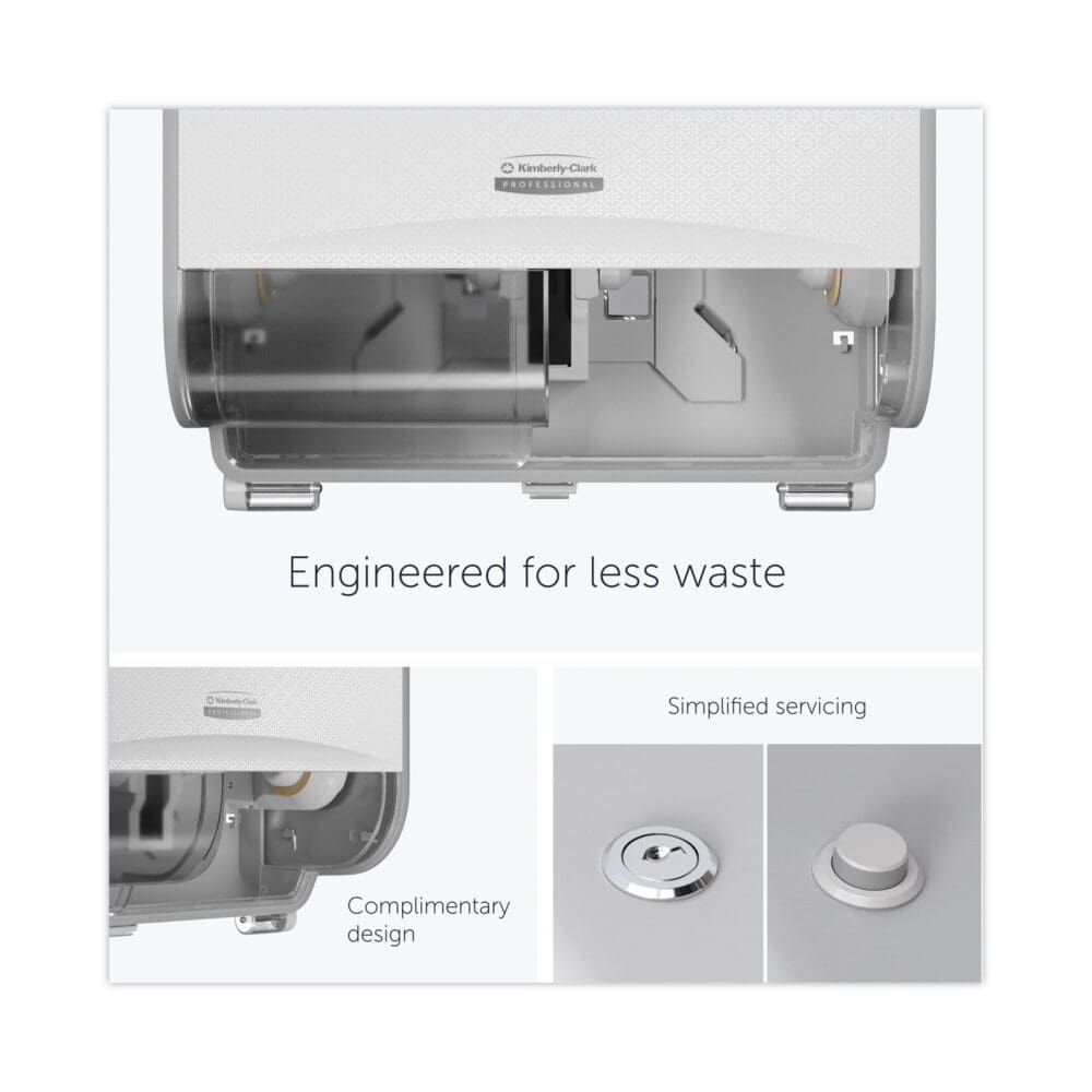 ICON Coreless Standard Roll Toilet Paper Dispenser, 8.43 x 13 x 7.25, White Mosaic - Image 4