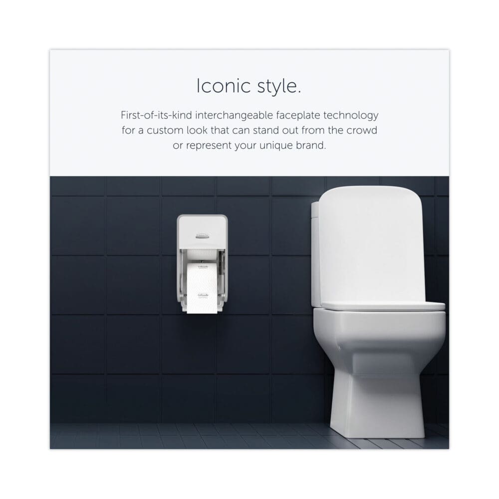 ICON Coreless Standard Roll Toilet Paper Dispenser, 7.18 x 13.37 x 7.06, White Mosaic - Image 4