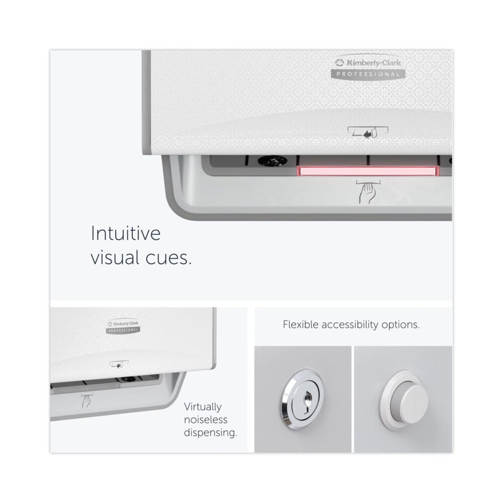 ICON Automatic Roll Towel Dispenser, 20.12 x 16.37 x 13.5, White Mosaic - Image 4