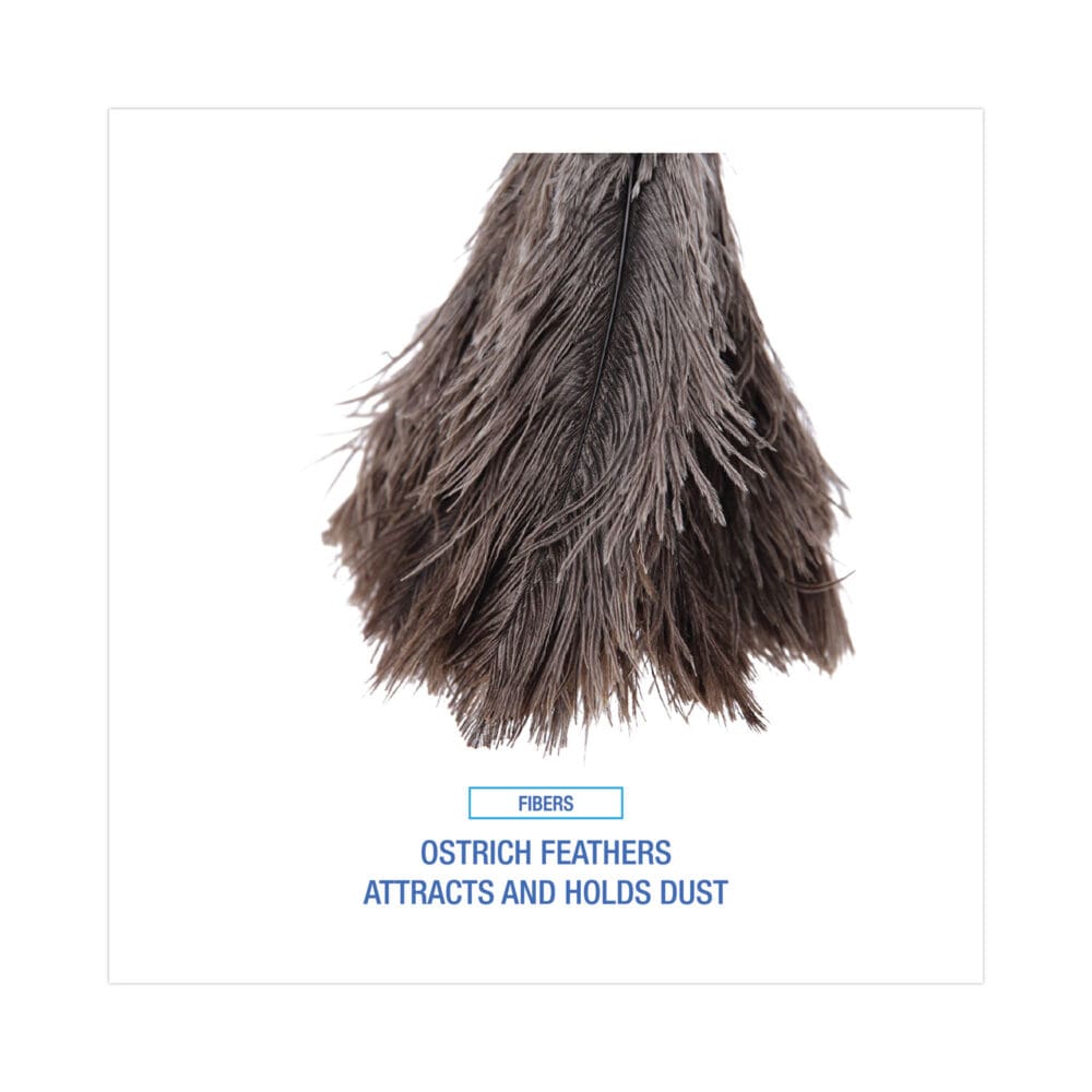 Professional Ostrich Feather Duster, 4" Handle - Image 3