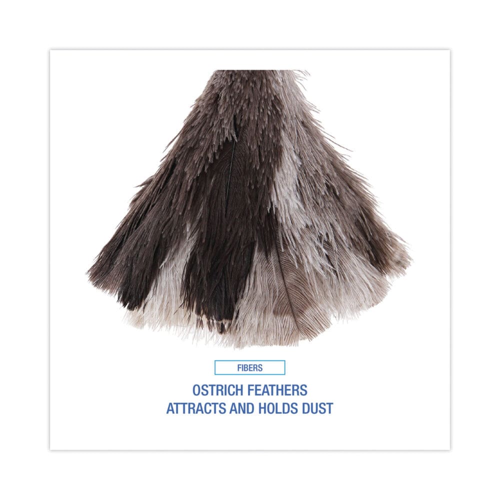 Professional Ostrich Feather Duster, 7" Handle - Image 3
