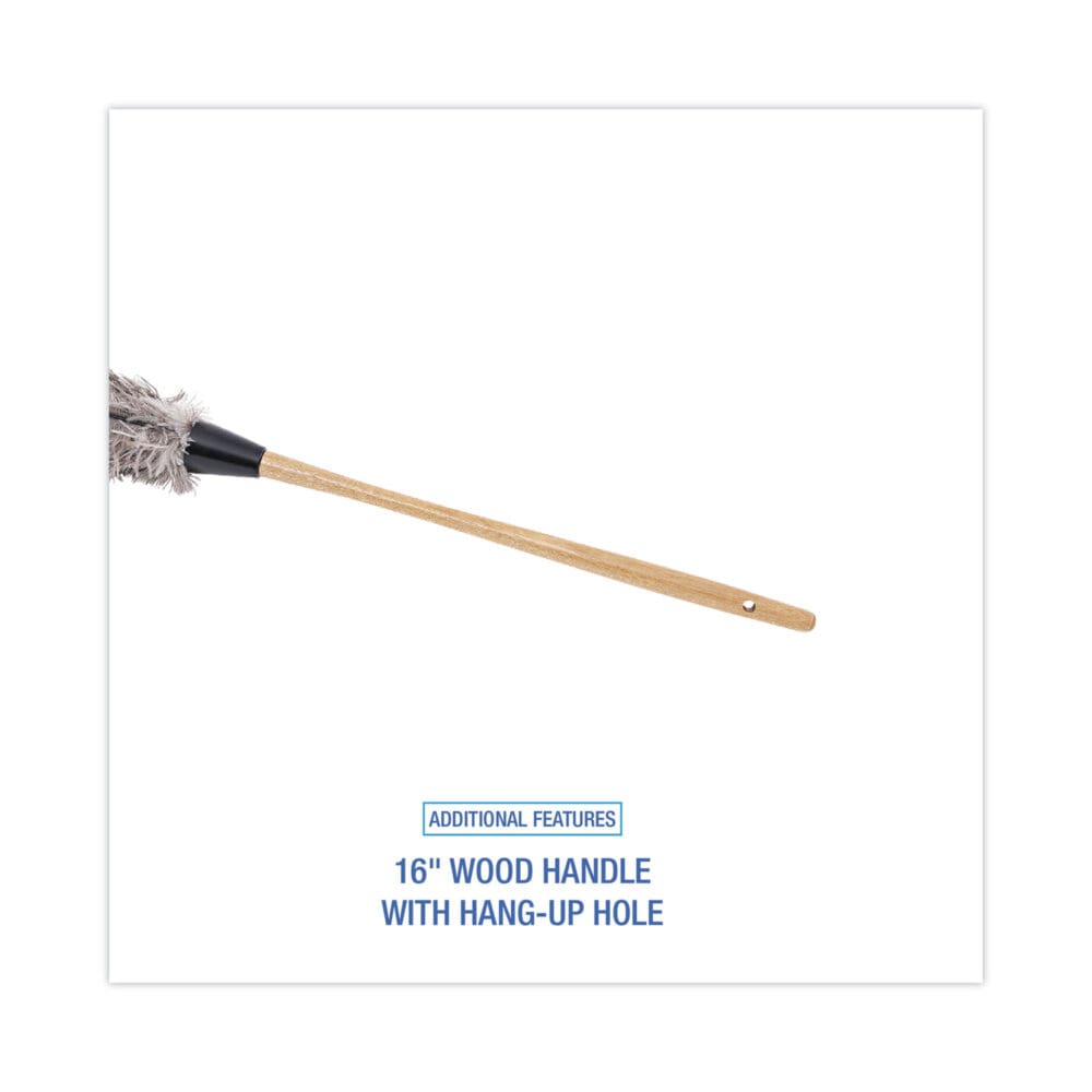 Professional Ostrich Feather Duster, 16" Handle - Image 2