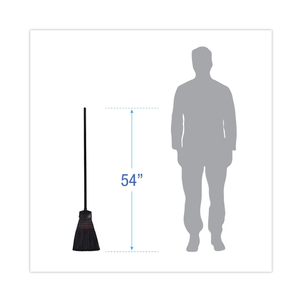 Maid Broom, Plastic Bristles, 54" Overall Length, Dozen - Image 6