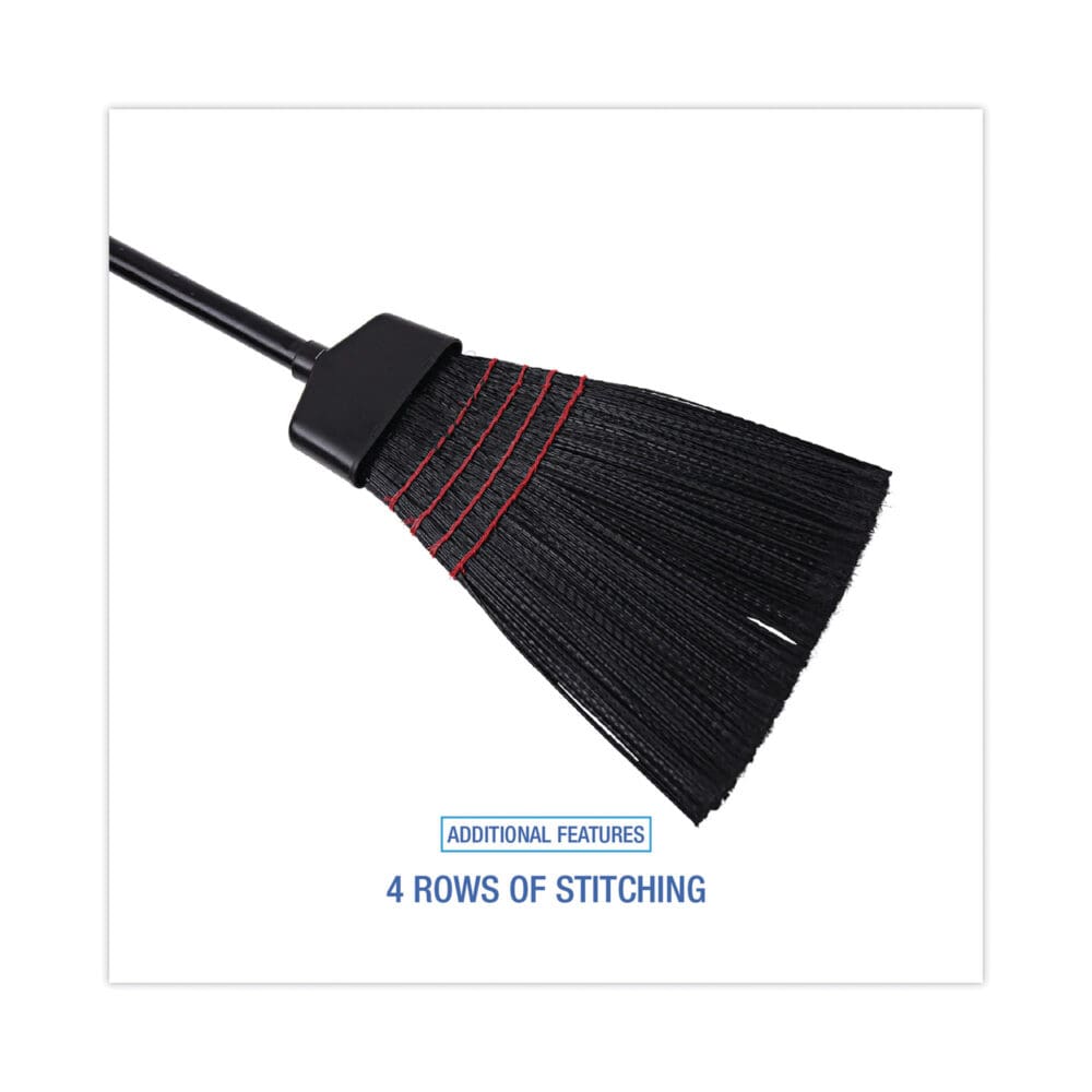 Maid Broom, Plastic Bristles, 54" Overall Length, Dozen - Image 2