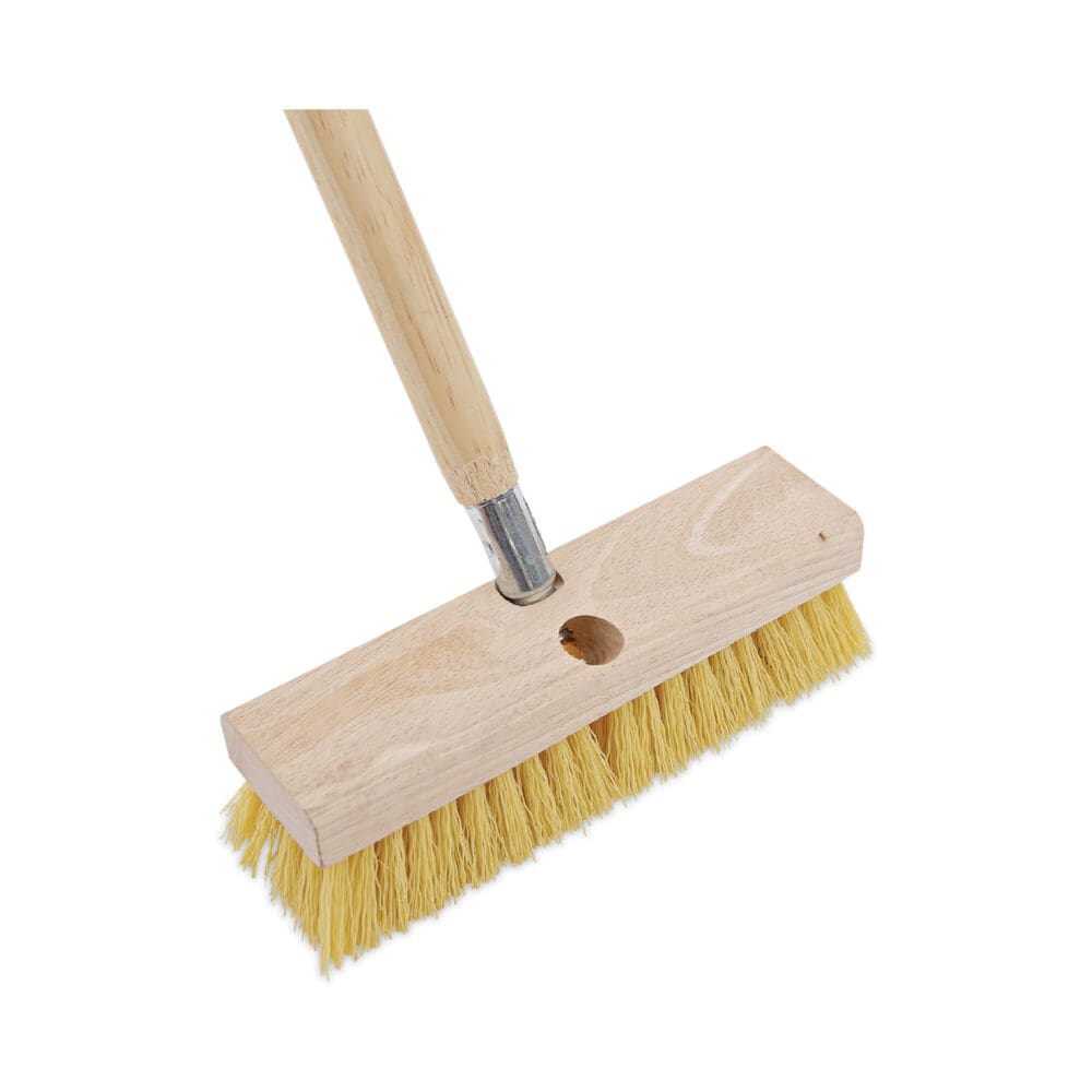 Deck Brush Head, 2" Cream Polypropylene Bristles, 10" Brush - Image 5
