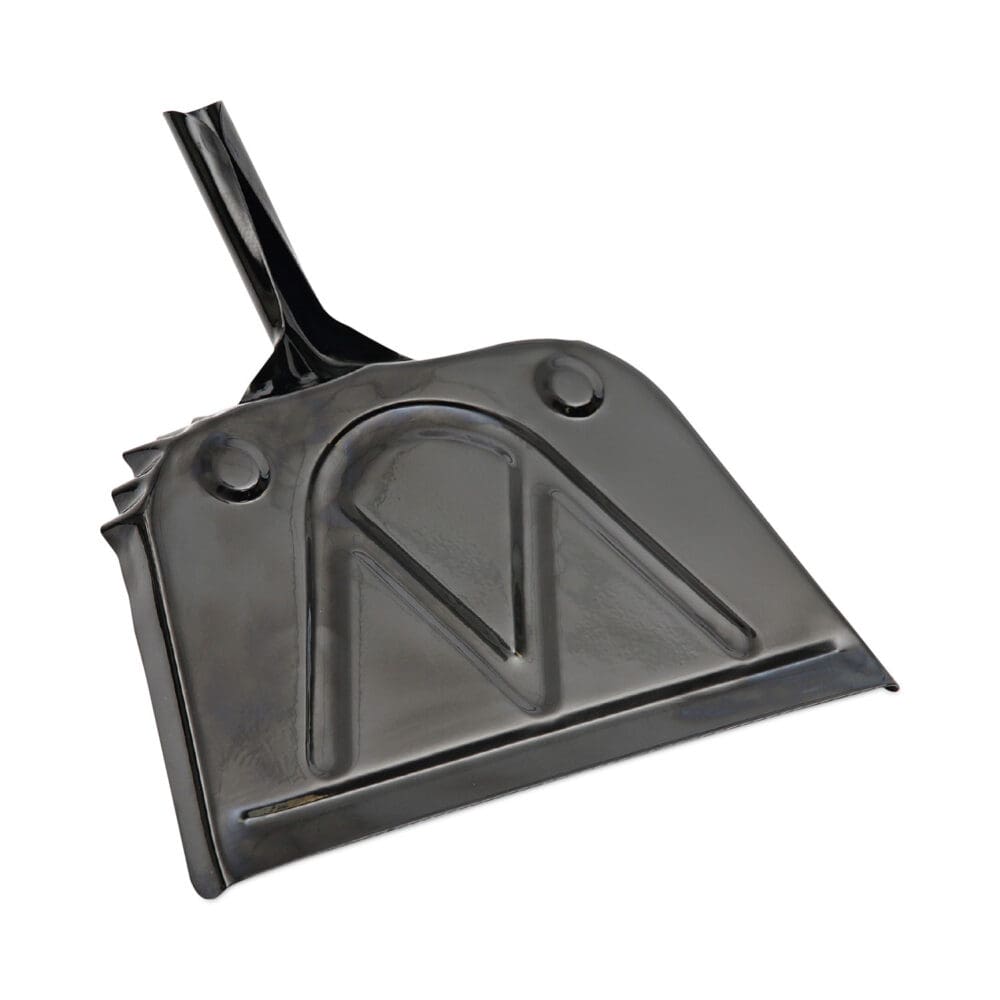 Metal Dust Pan, 12 x 14, 2 " Handle, 20-Gauge Steel, Black - Image 4