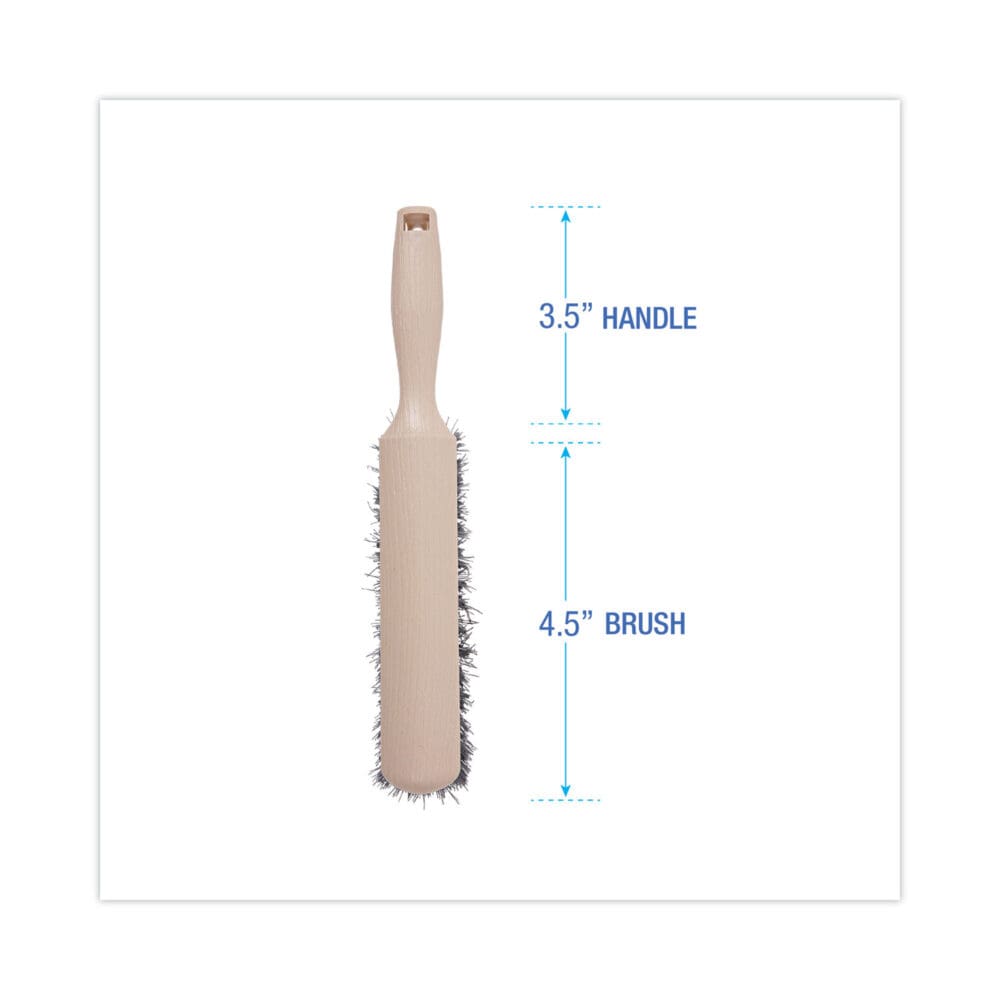 Counter Brush, Black Polypropylene, 4.5" Brush, 3.5" Tan Plastic Handle - Image 5