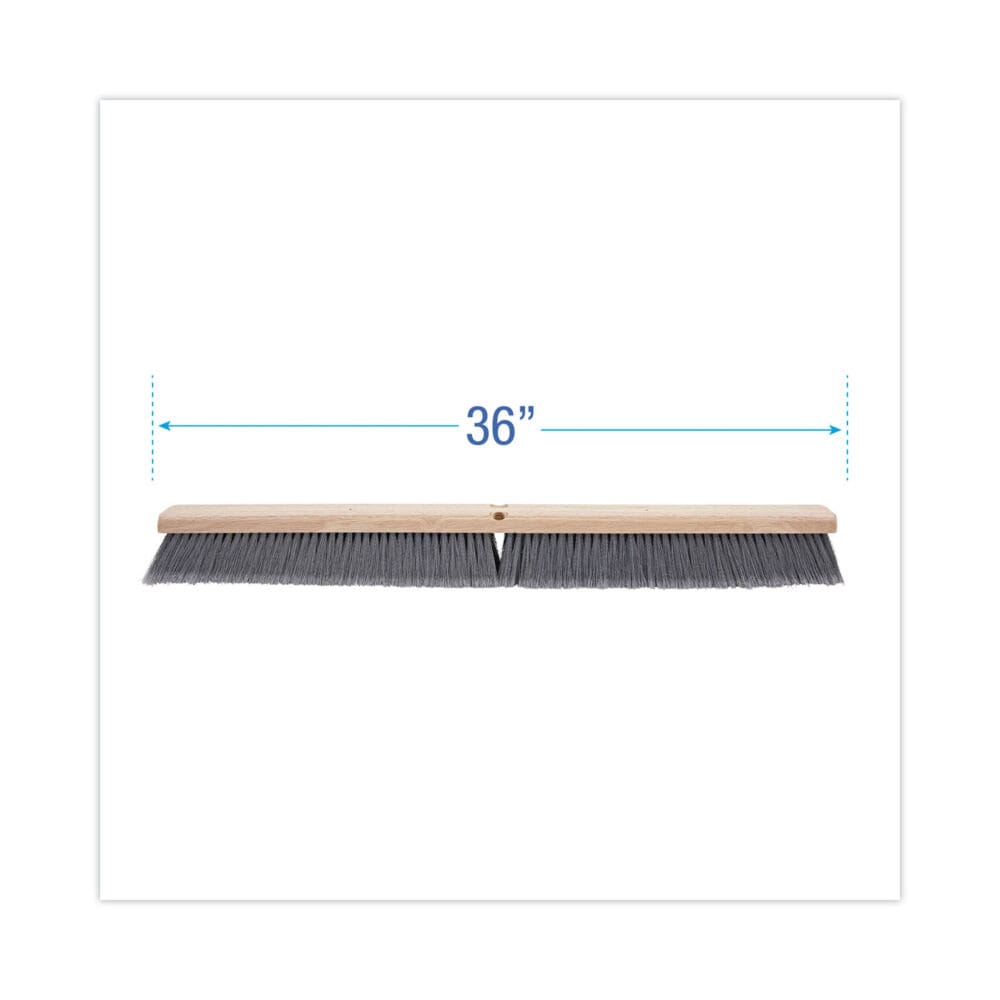 Floor Brush Head, 3" Gray Flagged Polypropylene Bristles, 36" Brush - Image 6