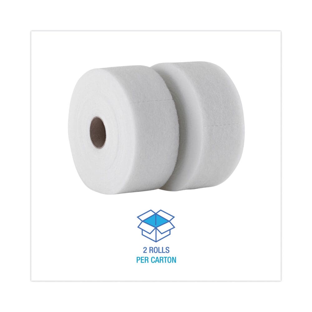 TrapEze Disposable Dusting Sheets, 5" x 125 ft, White, 250 Sheets/Roll, 2 Rolls/Carton - Image 2
